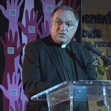 man giving speech
